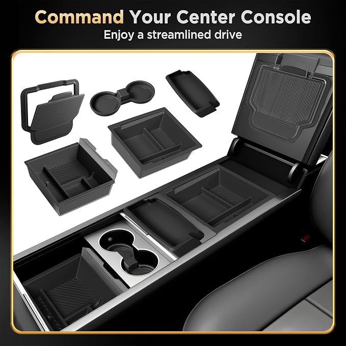 Model Y Juniper & Model 3 Highland Center Console Organizer Sunglasses Cup - Image 9