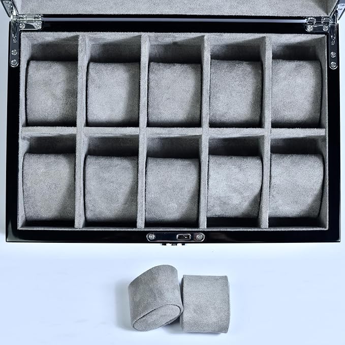 Watch Box for Men 10 Watches Storage box&Organizer Smart Watch Display Case - Image 6