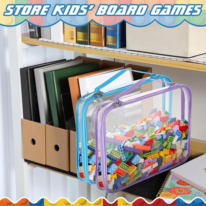 Sanwuta 6 Packs Toy Storage Bags, PVC Organizing Case Bags - Image 6