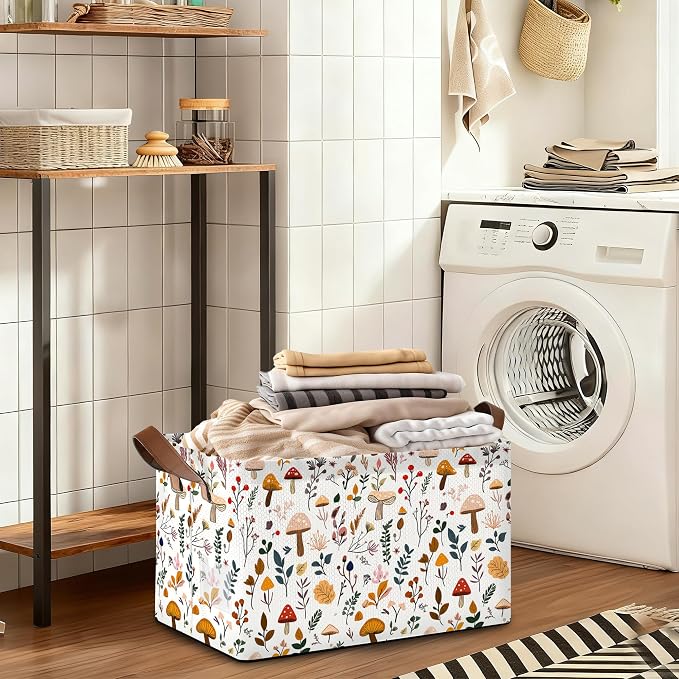 Decorative 32L Mushroom Storage Bins - Image 7