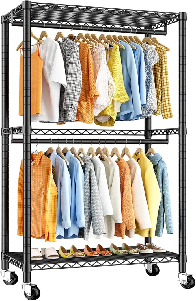 Raybee Clothing Rack with Wheels, Clothes Rack by Raybee