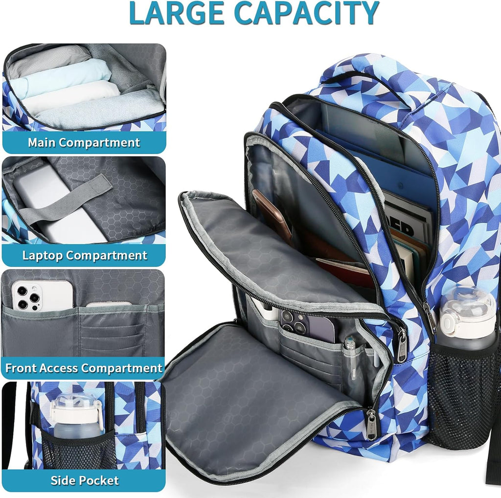 Laptop Backpack with Pencil Case, 15.6 inch Travel Backpack for Women