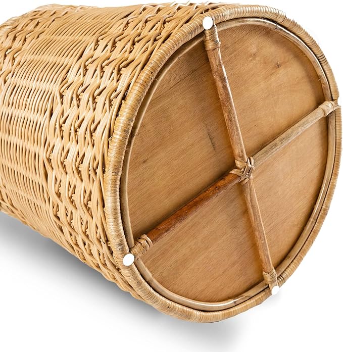 The Basket Lady Round Wicker Laundry Hamper, Extra Large, 23 in Dia x 28 in H - Image 4