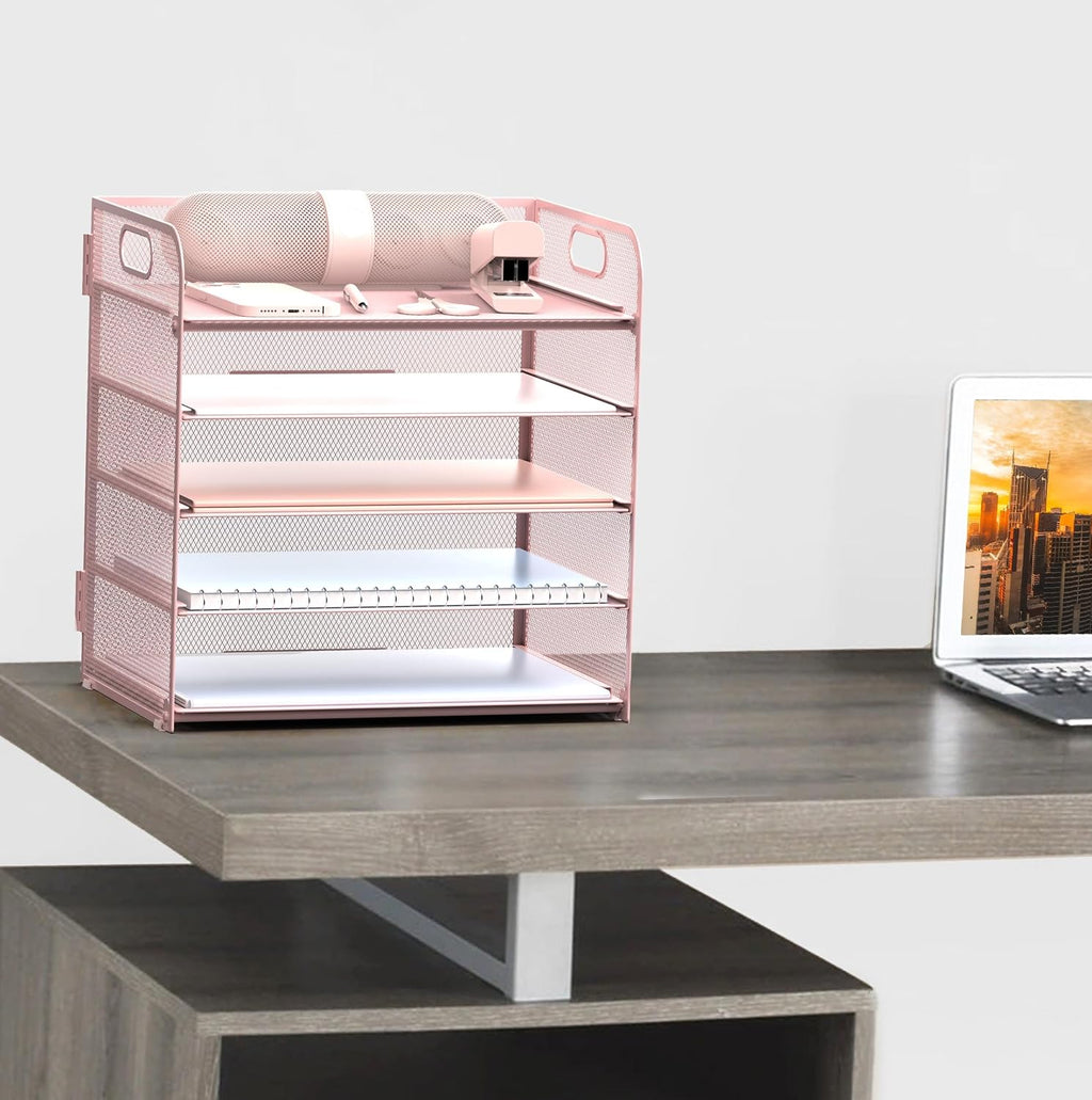 Letter Tray Paper Organizer 5-Tier Desk Organizer File Organizer Paper