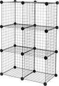 Amazon Basics Cube Wire Grid Stackable Storage Shelves, 12.6"D x 26"W x 38"H by AmazonBasics