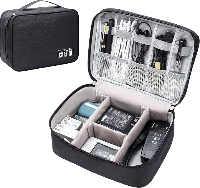 SELLYFELLY Electronics Organizer Travel Universal Cable Organizer Bag by SELLYFELLY