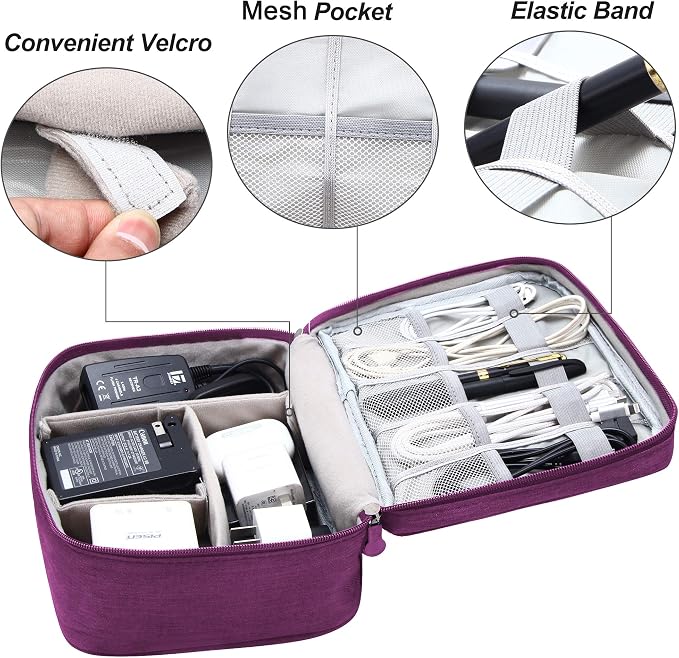 SELLYFELLY Electronics Organizer Travel Universal Cable Organizer Bag - Image 3