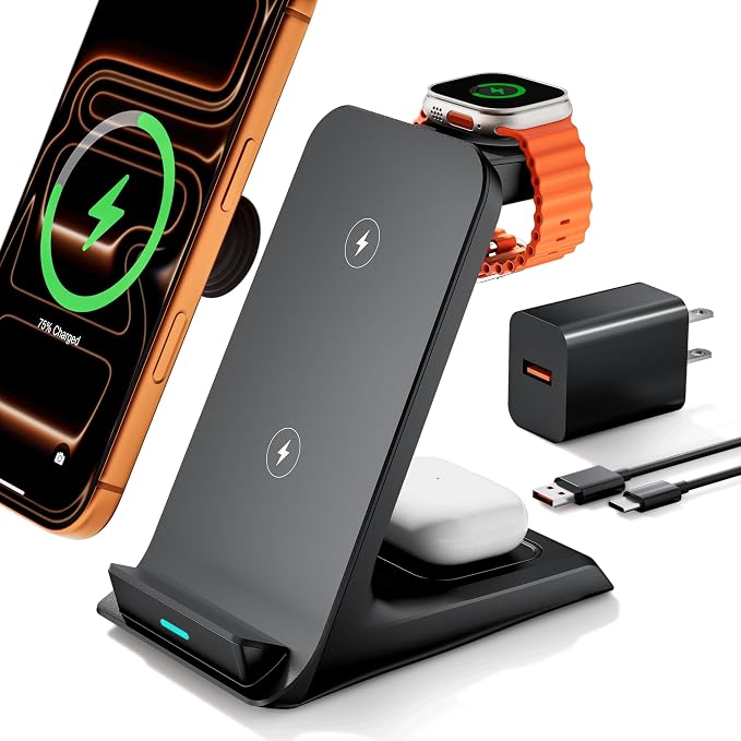Wireless Charger for Thick Cases of 10MM/Otterbox/Popsocket Compatible by eazpower