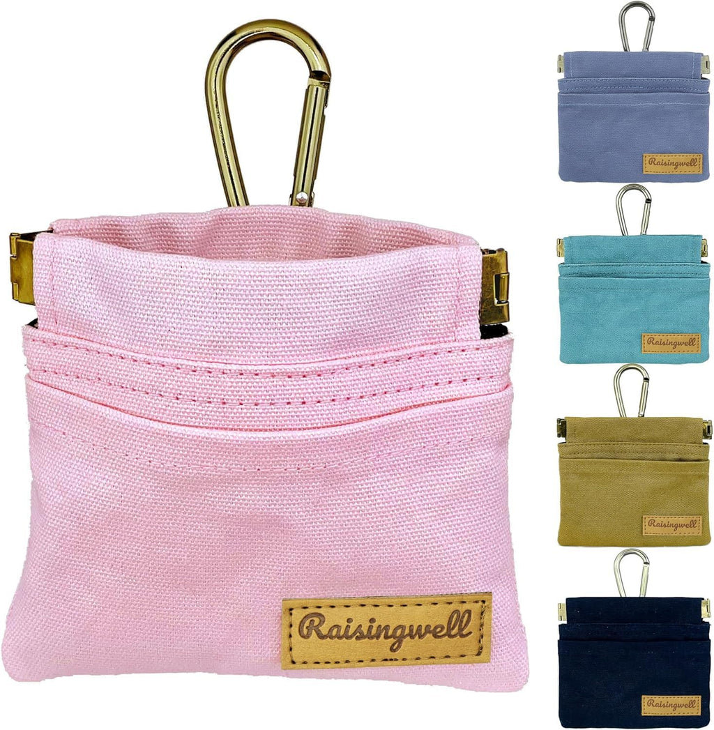 Raisingwell Pocket Sized Pet Training Pouch, Cotton Fabric, Hand Free