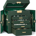 TORIBIO Jewelry Box for Women, Leather Jewelry Organizer by TORIBIO