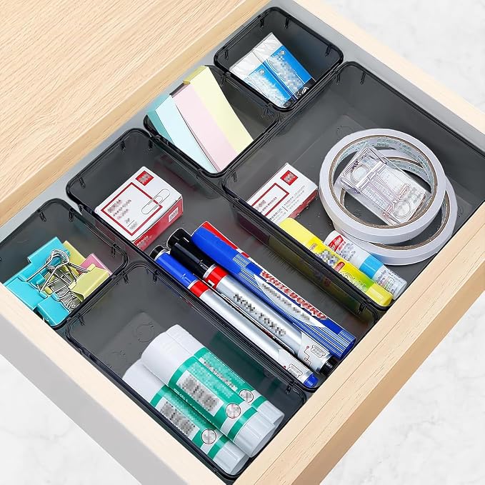 16 PCS Drawer Organizer Set, 5 Varied Size Bathroom and kitchen Drawer cabinet - Image 6