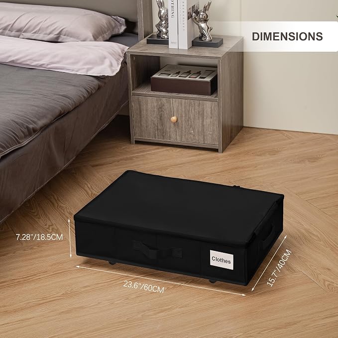 Under Bed Storage with Wheels, 2 Pack Under Bed Storage Containers with Label - Image 7