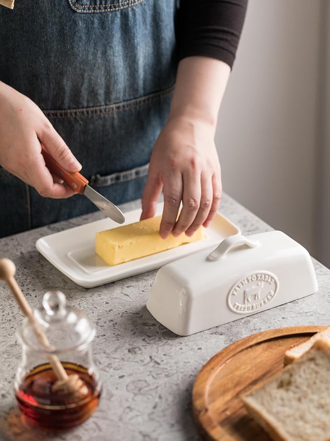 Cow Butter Dish, Ceramic Butter Dish - Image 4