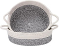 Sea Team 2-Pack Cotton Rope Baskets, 10 x 3 Inches Small Woven Storage Basket by SeaTeam