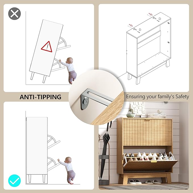 Shoe Cabinet Storage for Entryway - Image 6