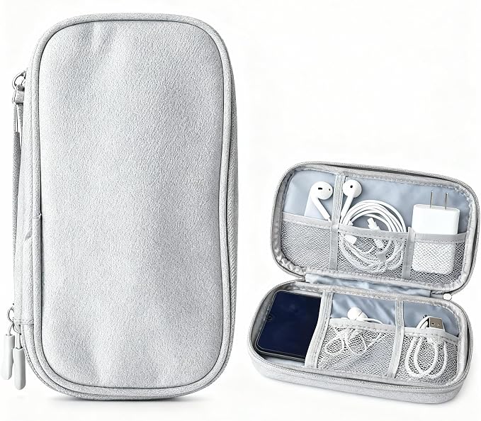 Travel Cable Organizer Tech Pouch: Portable Double Layers Cord Organizer Bag - Image 9