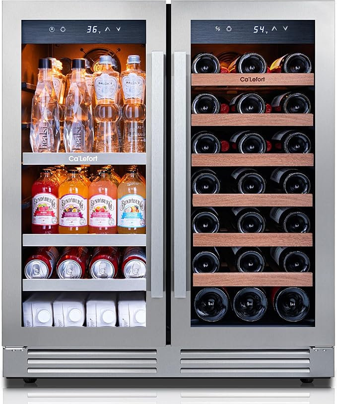 Ca'Lefort 30 Inch Wine and Beverage Refrigerator, 80 Can and 33 Bottle Wine by CaLefort