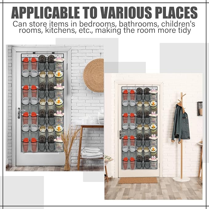 Windyun 2 Pcs 70 Large over The Door Shoe Organizer Hanging Shoe Rack - Image 7