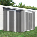 6x8FT Lean to Sheds Metal Outdoor Storage Shed by Jaxilyn