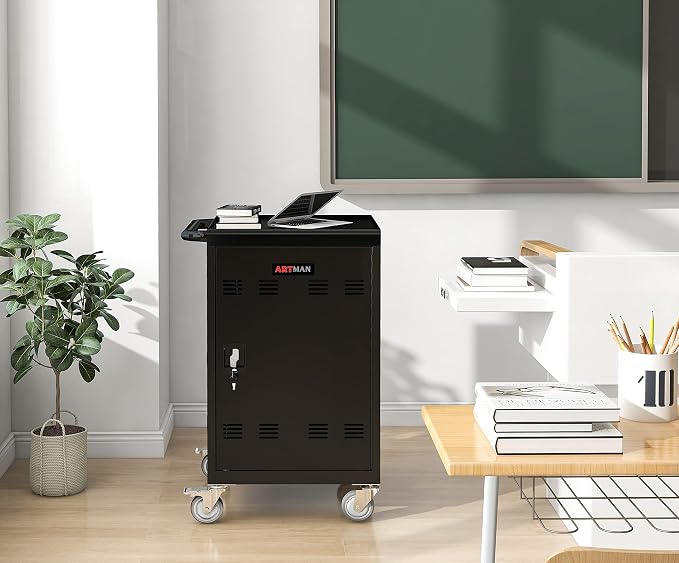 Laptop Charging Cart, 32 Device Tablet Storage Carts - Image 7