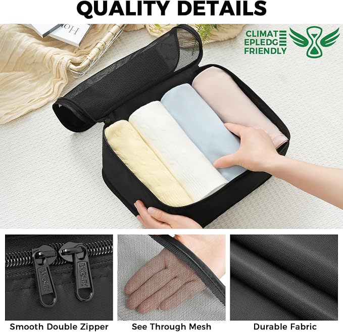 BAGAIL 9 Set Packing Cubes Luggage Packing Organizers - Image 6