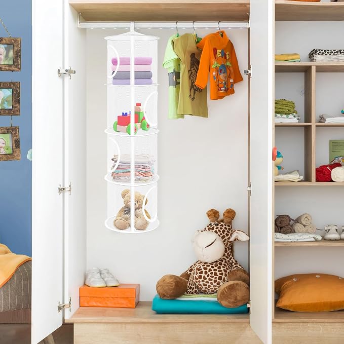 Libeder Stuffed Animal Storage, Mesh Hanging Storage Space Saver Bags Organizer - Image 3
