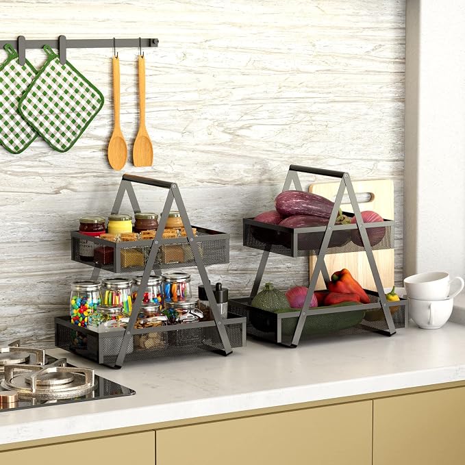 EKNITEY Tiered Snack Organizer Countertop - Image 2