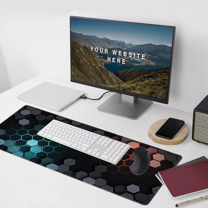 Hexagon Honeycomb Large Mouse Pad, Gaming Keyboard Desk Pad, Extended Mouse Mat - Image 6