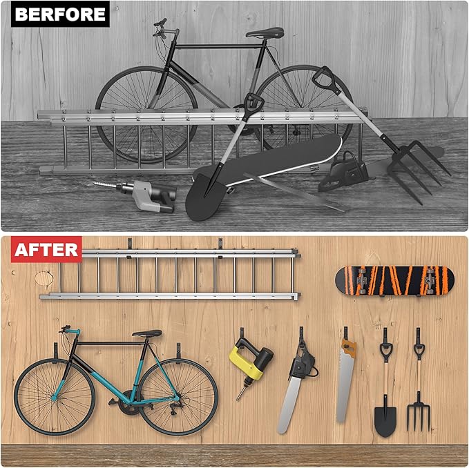 4 Inch Ladder Hangers for Garage Wall, Ladder Hooks Wall Mount Heavy Duty - Image 7