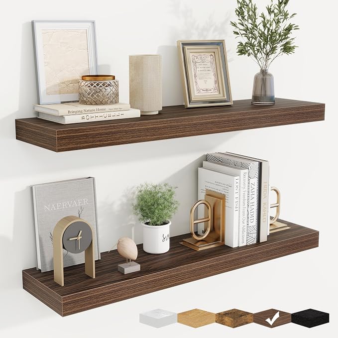 fuqing Floating Shelves for Wall, Wall Mounted Wood Floating Shelf by Fuqing