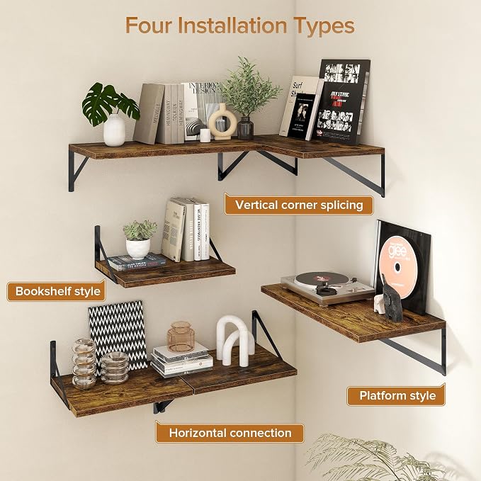 Deep Floating Shelves Wall Mounted, Living Room, Office - Image 6