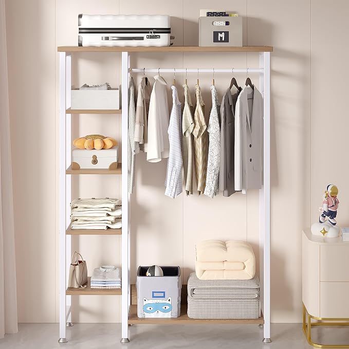 VECELO Open Garment Clothing Rack, Free-Standing Heavy Duty Storage Closet - Image 6