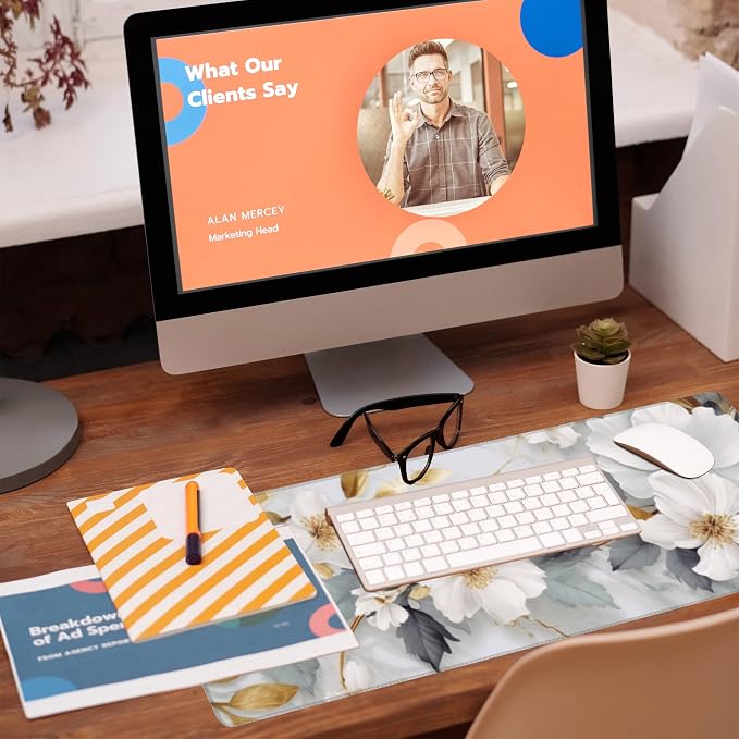 Desk Mat, Extended Big Computer Keyboard Mouse Pad - Image 5