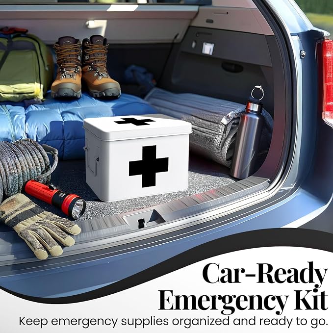 Flexzion First Aid Medicine Box Supplies Kit Organizer - Image 9