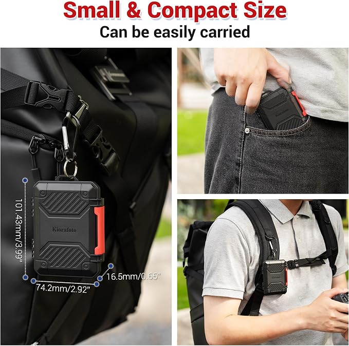 IP67 Waterproof Memory Card Case, Slim Anti-Shock SD TF Card Holder Carrying - Image 6