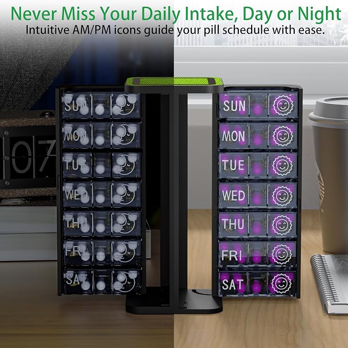 Weekly Pill Organizer 2 Times a Day, 7-Day Large Travel Pill Box 7 Day - Image 7