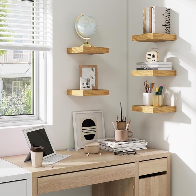 fuqing Floating Shelves for Wall, Wall Mounted Wood Floating Shelf - Image 4