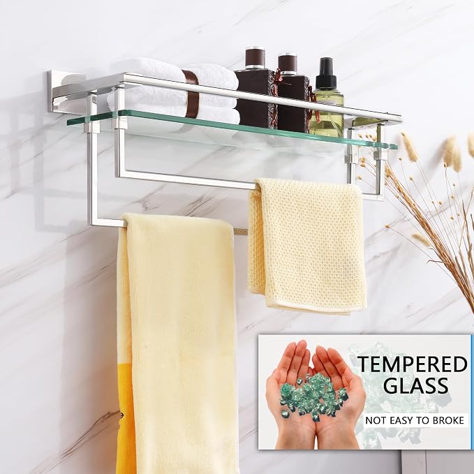 LANC Bathroom Shelf with Towel Bars - Image 5