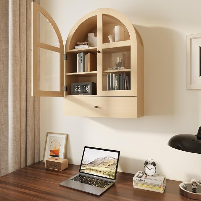 BLANKSPACE Bathroom Curved Wall Cabinet - Image 3