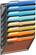 SUPEASY 8-Tier Wall File Organizer Mesh Office Mail Holder, Hanging Wall by SUPEASY