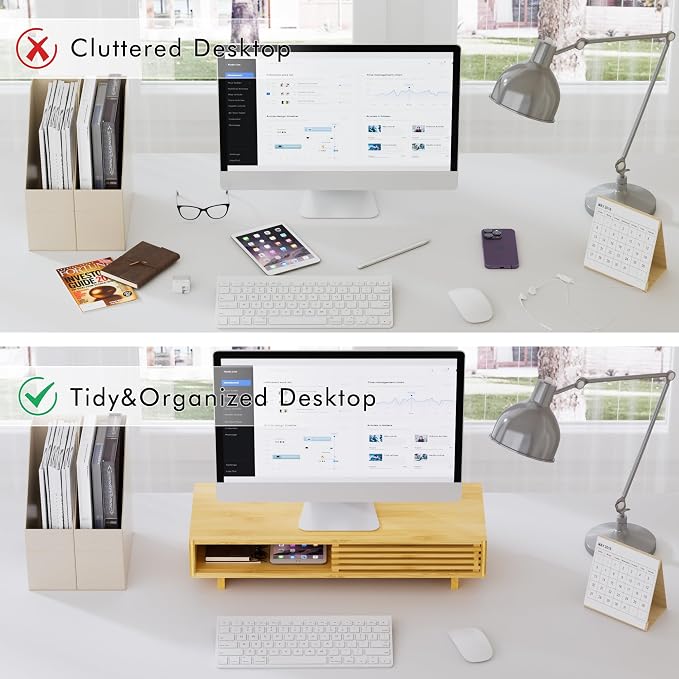 Zri Bamboo Computer Monitor Stand - Image 5