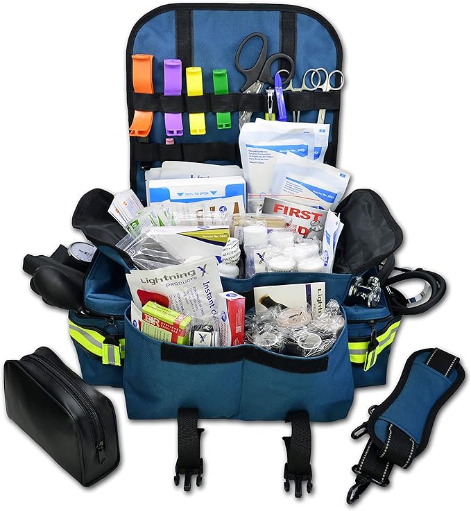 Lightning X Personalized First Responder EMT EMS Trauma Bag w/Stocked First Aid - Image 2