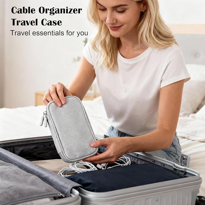 Travel Cable Organizer Tech Pouch: Portable Double Layers Cord Organizer Bag - Image 5