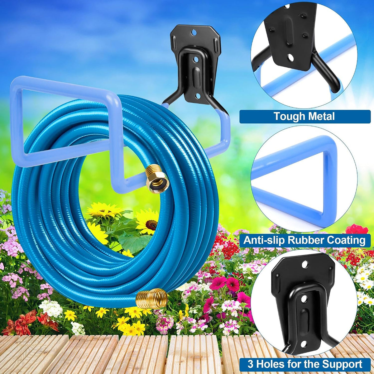 Hose Hanger Wall Mount Garden Hose Storage Water Hose Holders for