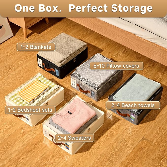 6pack Bed Sheet Organizer, Foldable Linen Closet Organizers and Storage - Image 3