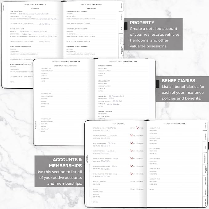 Clever Fox End of Life Planner – Final Arrangements Organizer - Image 5