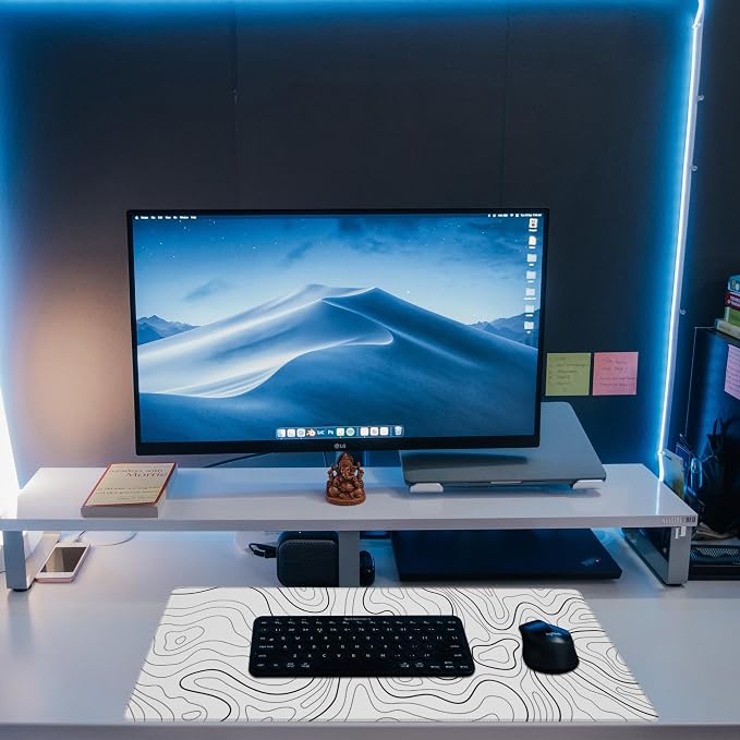 Desk Mat, Topographic Contour Large Gaming Mouse Pad - Image 6