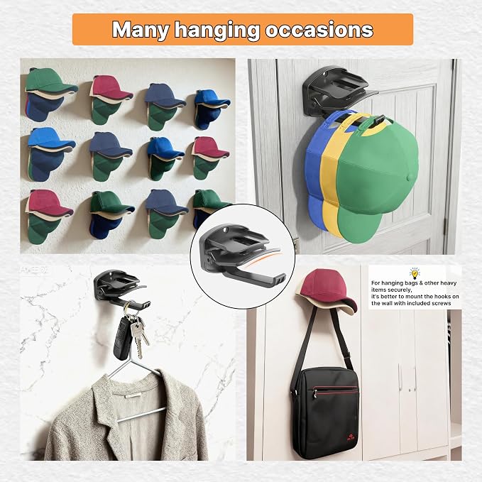8 Packs Hat Organizer ，Holds 40 Hats - Image 3