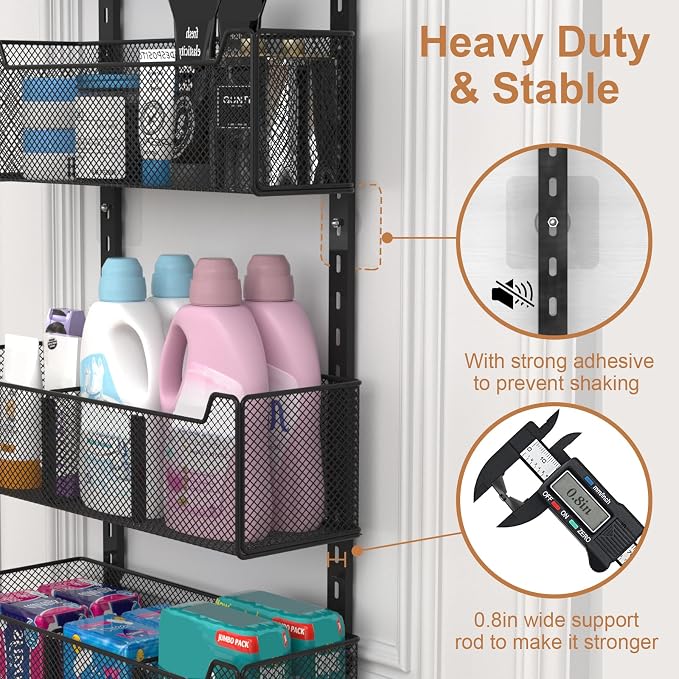 Over The Door Organizer, Metal Door Organizer Hanging - Image 7