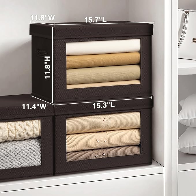 Stackable Storage Bins with Lids - Image 2
